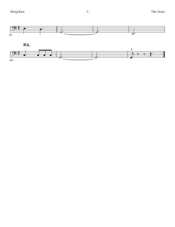 This Grace (Choral Anthem SATB) String Bass (Lillenas Choral / Arr. Phil Nitz)
