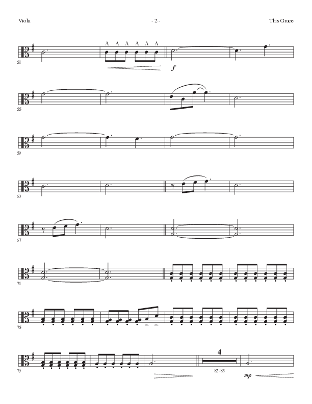 This Grace (Choral Anthem SATB) Viola (Lillenas Choral / Arr. Phil Nitz)