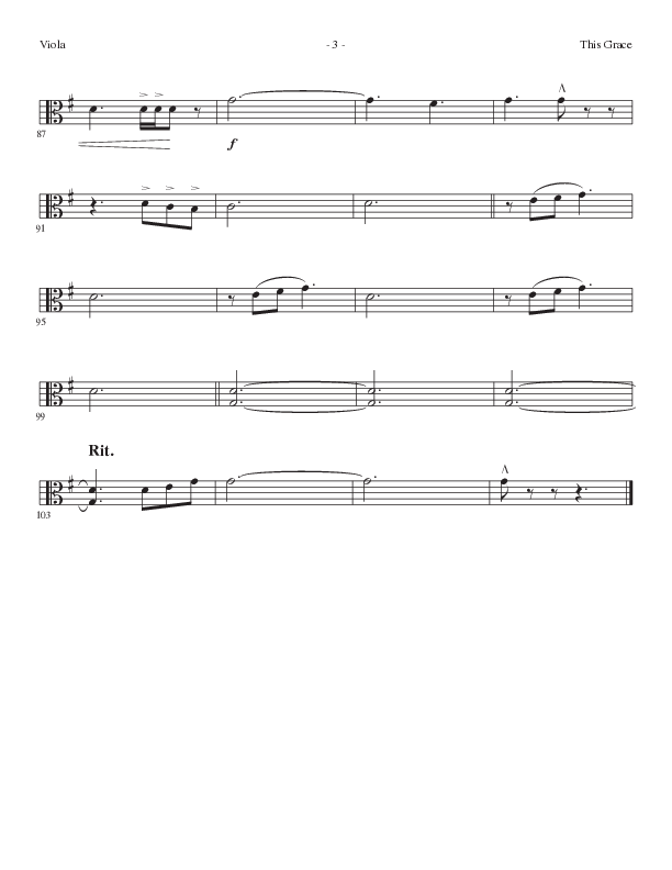 This Grace (Choral Anthem SATB) Viola (Lillenas Choral / Arr. Phil Nitz)