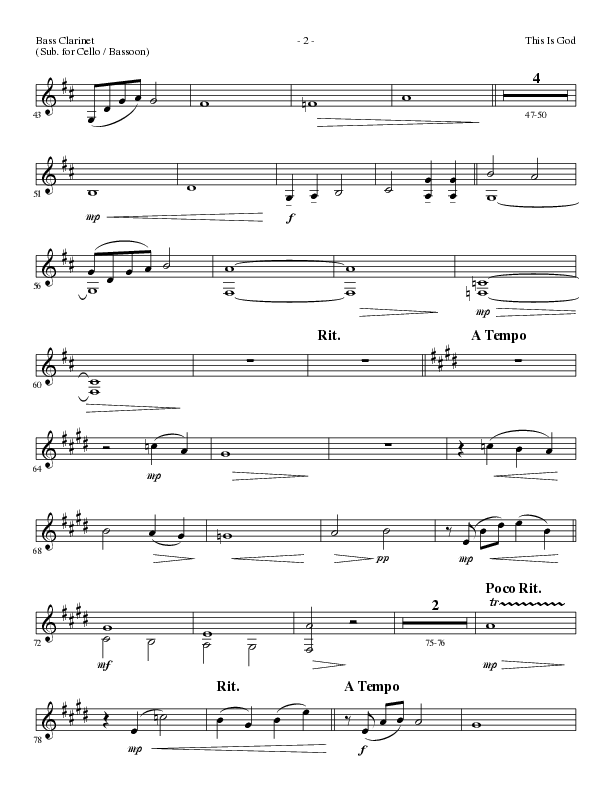 This Is God (Choral Anthem SATB) Bass Clarinet (Lillenas Choral / Arr. Phillip Keveren)