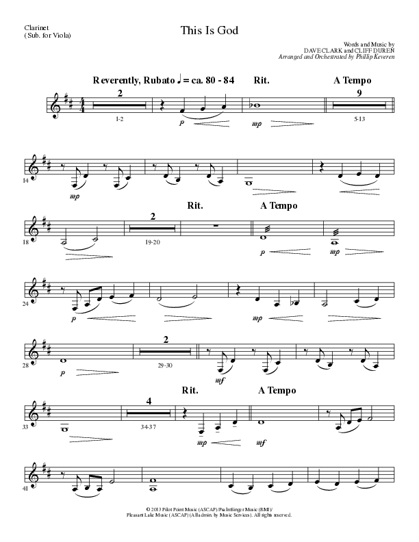 This Is God (Choral Anthem SATB) Clarinet (Lillenas Choral / Arr. Phillip Keveren)