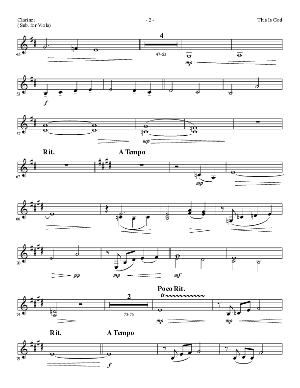This Is God (Choral Anthem SATB) Clarinet (Lillenas Choral / Arr. Phillip Keveren)