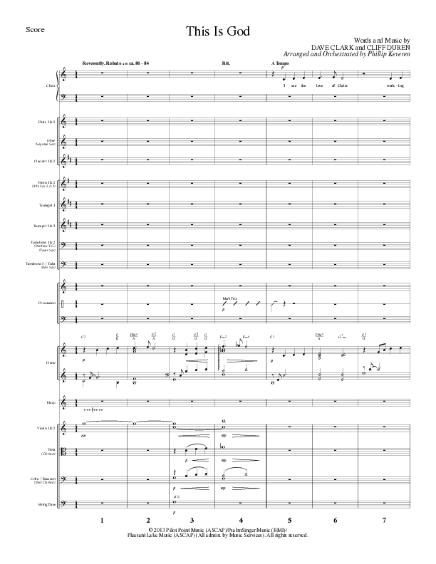 This Is God (Choral Anthem SATB) Orchestration (Lillenas Choral / Arr. Phillip Keveren)