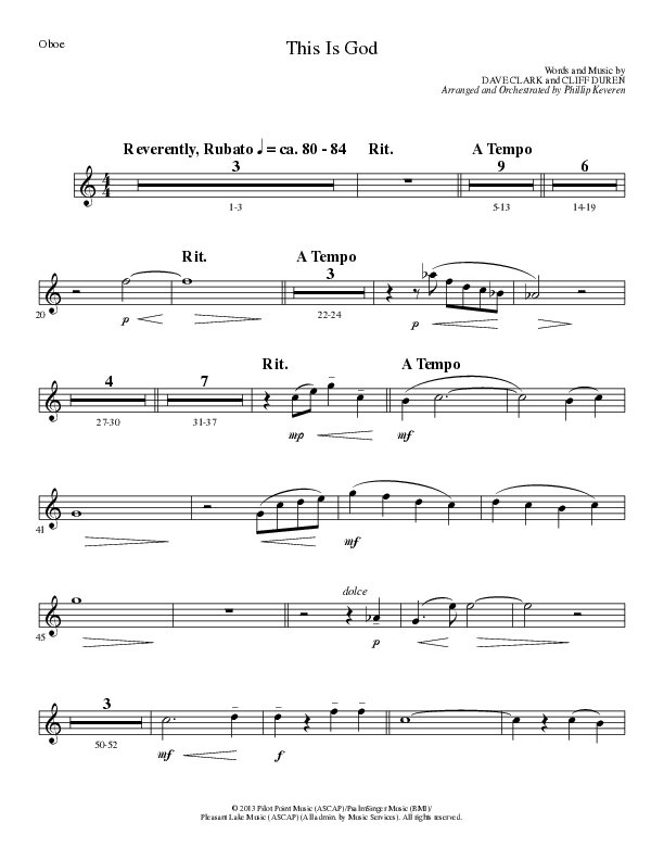 This Is God (Choral Anthem SATB) Oboe (Lillenas Choral / Arr. Phillip Keveren)