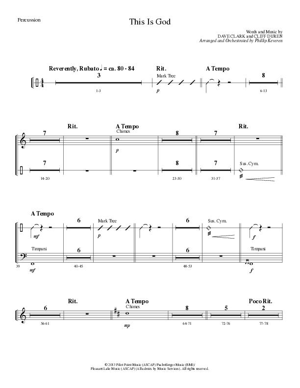 This Is God (Choral Anthem SATB) Percussion (Lillenas Choral / Arr. Phillip Keveren)