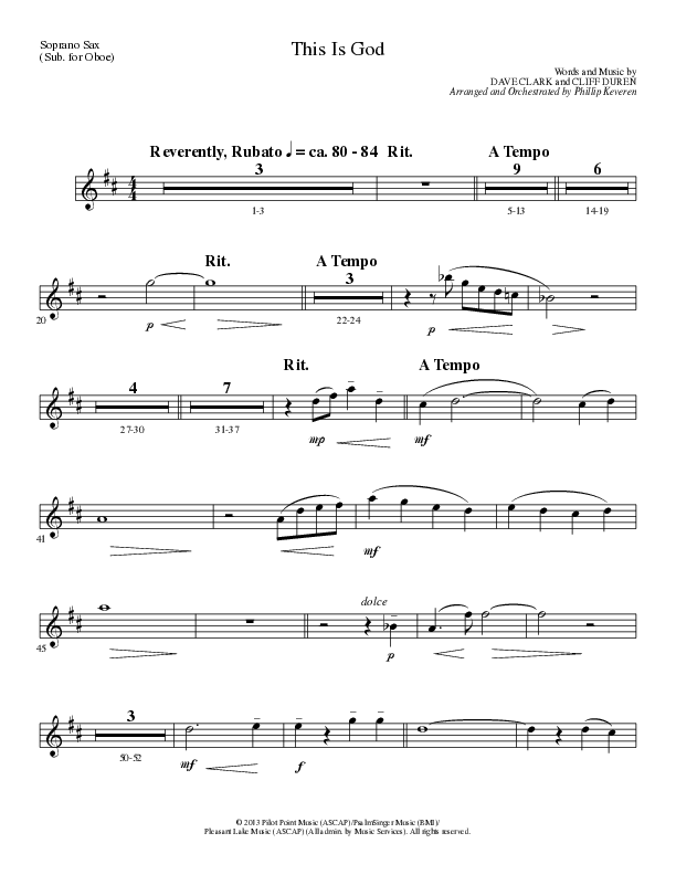 This Is God (Choral Anthem SATB) Soprano Sax (Lillenas Choral / Arr. Phillip Keveren)