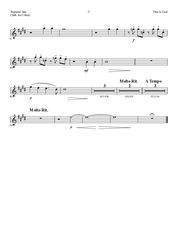 This Is God (Choral Anthem SATB) Soprano Sax (Lillenas Choral / Arr. Phillip Keveren)