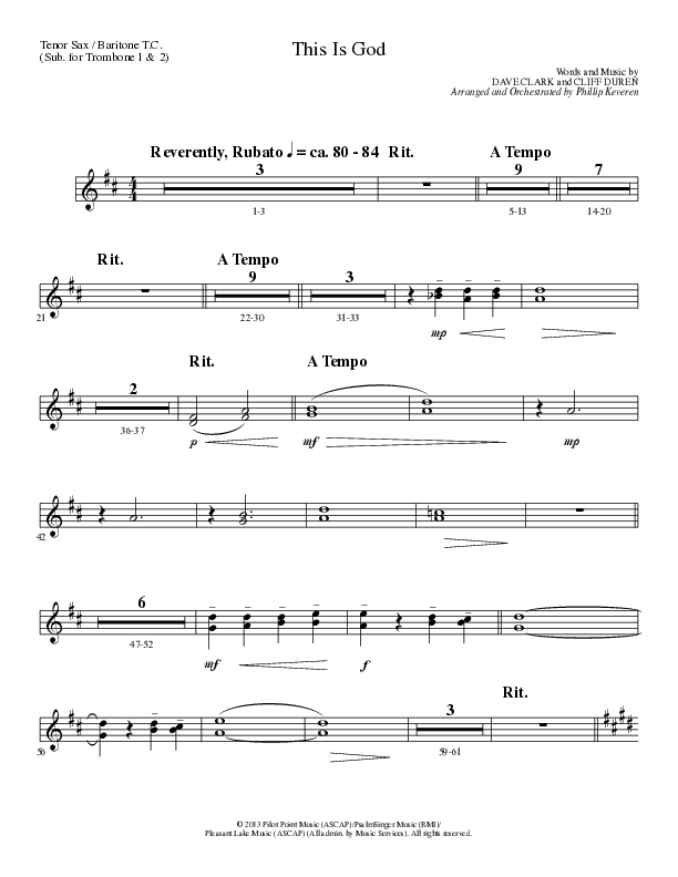 This Is God (Choral Anthem SATB) Tenor Sax/Baritone T.C. (Lillenas Choral / Arr. Phillip Keveren)