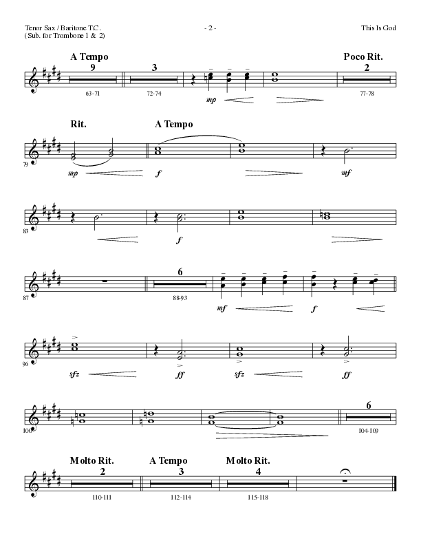 This Is God (Choral Anthem SATB) Tenor Sax/Baritone T.C. (Lillenas Choral / Arr. Phillip Keveren)