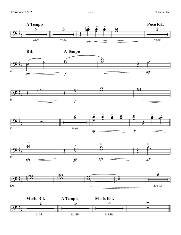 This Is God (Choral Anthem SATB) Trombone 1/2 (Lillenas Choral / Arr. Phillip Keveren)