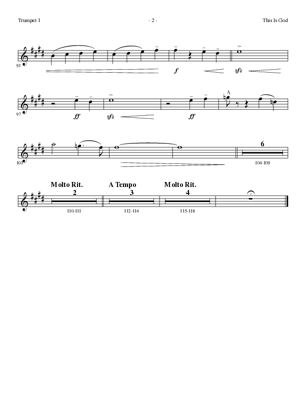 This Is God (Choral Anthem SATB) Trumpet 1 (Lillenas Choral / Arr. Phillip Keveren)