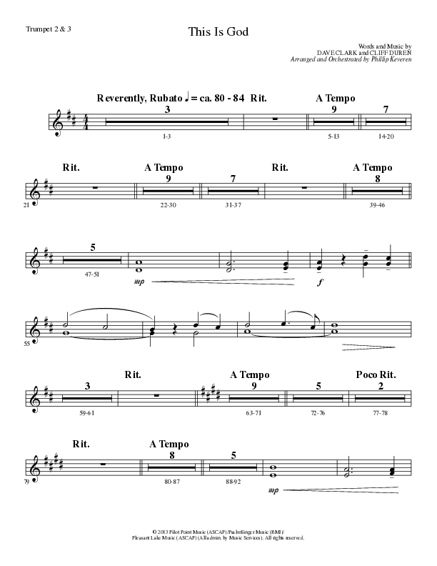 This Is God (Choral Anthem SATB) Trumpet 2/3 (Lillenas Choral / Arr. Phillip Keveren)