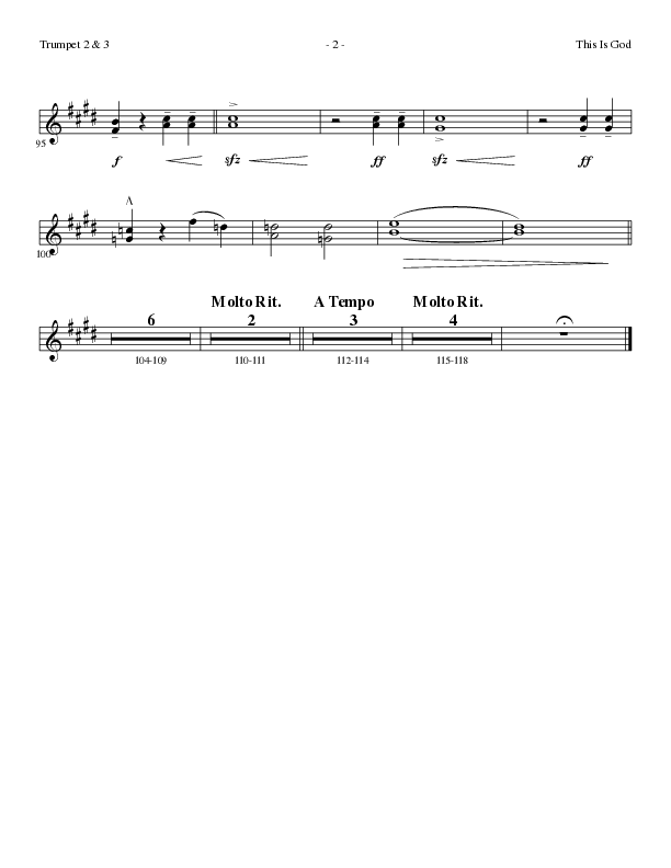 This Is God (Choral Anthem SATB) Trumpet 2/3 (Lillenas Choral / Arr. Phillip Keveren)