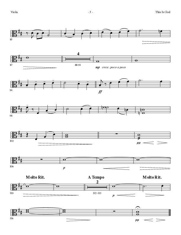 This Is God (Choral Anthem SATB) Viola (Lillenas Choral / Arr. Phillip Keveren)