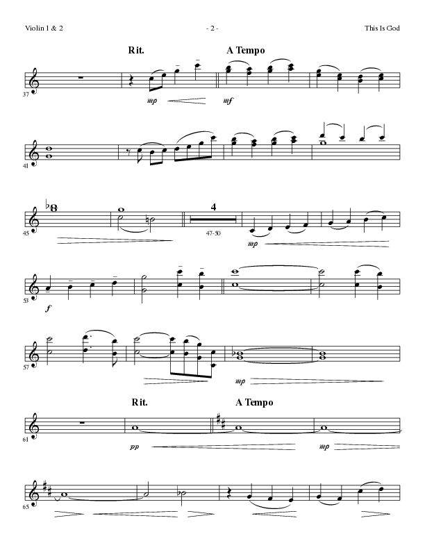 This Is God (Choral Anthem SATB) Violin 1/2 (Lillenas Choral / Arr. Phillip Keveren)