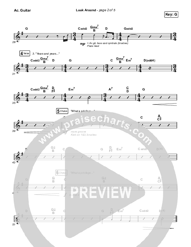 Look Around Acoustic Guitar (Housefires / Cecily)