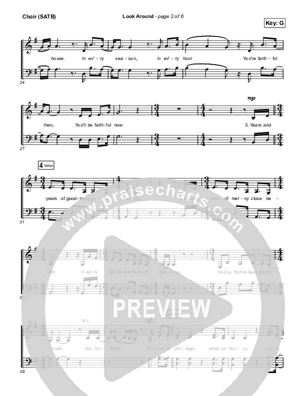 Look Around Choir Sheet (SATB) (Housefires / Cecily)