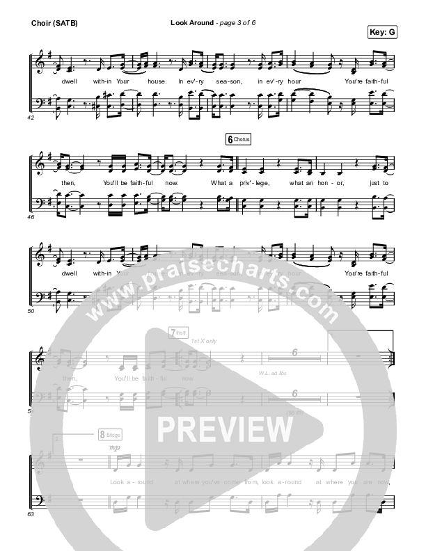 Look Around Choir Sheet (SATB) (Housefires / Cecily)