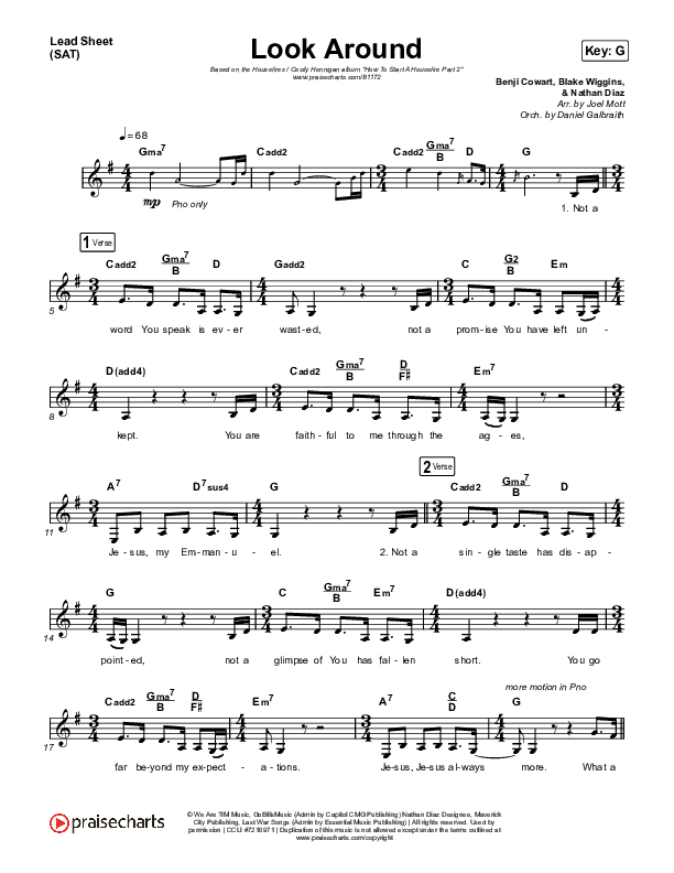 Look Around Lead Sheet (SAT) (Housefires / Cecily)