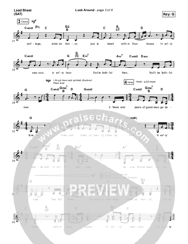 Look Around Lead Sheet (SAT) (Housefires / Cecily)