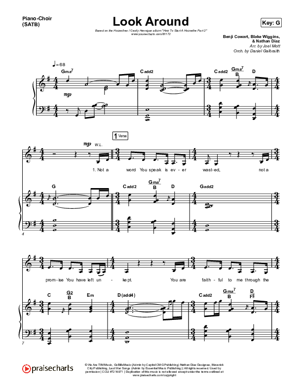 Look Around Piano/Vocal Pack (Housefires / Cecily)