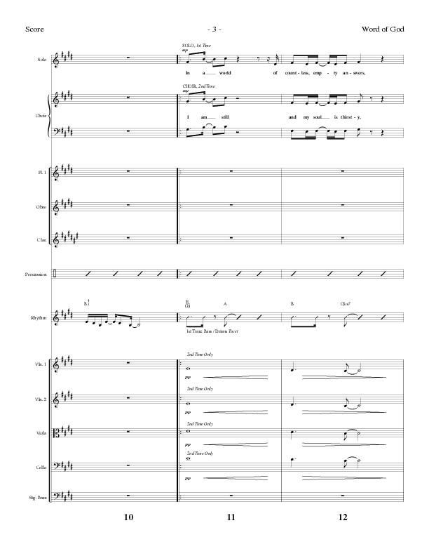 Word of God (Choral Anthem SATB) Orchestration (Lillenas Choral / Arr. Geron Davis / Arr. Bradley Knight)