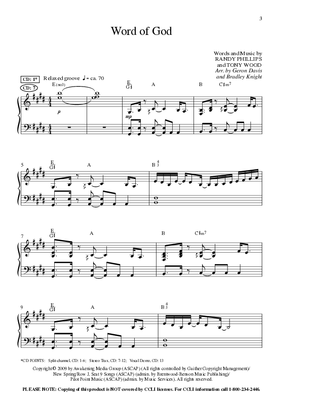 Word of God (Choral Anthem SATB) Anthem (SATB/Piano) (Lillenas Choral / Arr. Geron Davis / Arr. Bradley Knight)