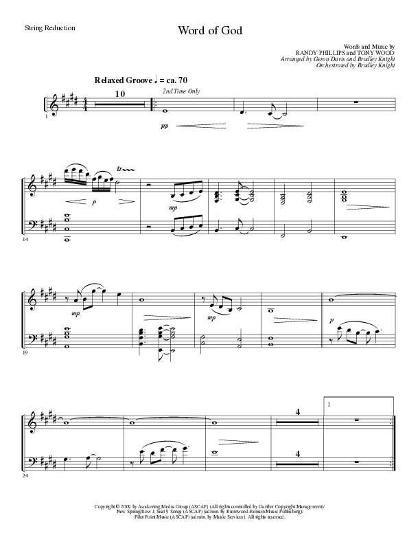 Word of God (Choral Anthem SATB) String Reduction (Lillenas Choral / Arr. Geron Davis / Arr. Bradley Knight)