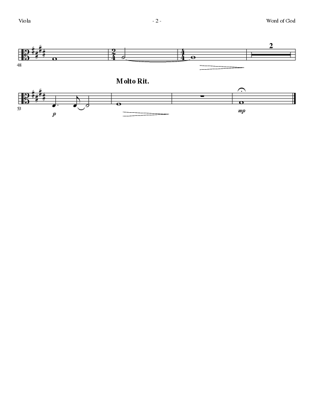 Word of God (Choral Anthem SATB) Viola (Lillenas Choral / Arr. Geron Davis / Arr. Bradley Knight)