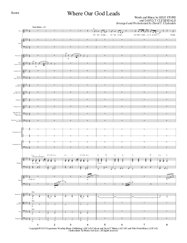 Where Our God Leads (Choral Anthem SATB) Conductor's Score (Lillenas Choral / Arr. David Clydesdale)