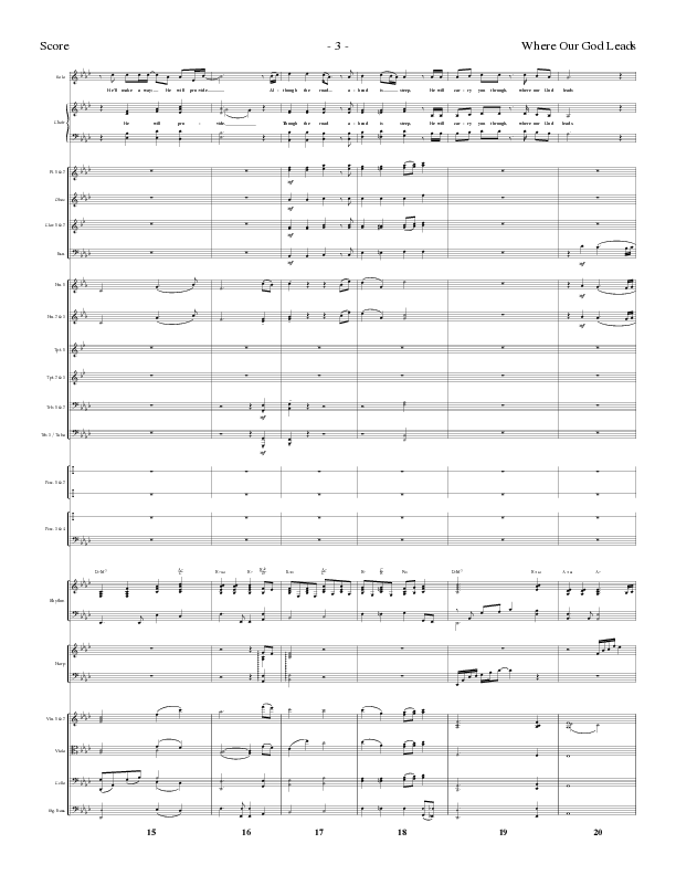 Where Our God Leads (Choral Anthem SATB) Orchestration (Lillenas Choral / Arr. David Clydesdale)