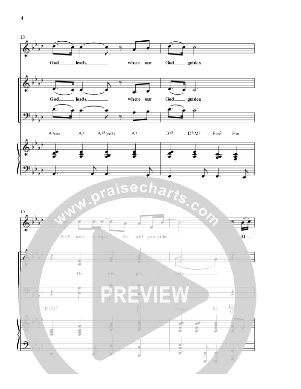 Where Our God Leads (Choral Anthem SATB) Anthem (SATB/Piano) (Lillenas Choral / Arr. David Clydesdale)
