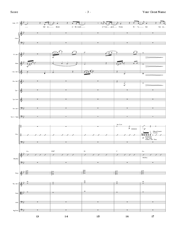 Your Great Name (Choral Anthem SATB) Conductor's Score (Lillenas Choral / Arr. Gary Rhodes)