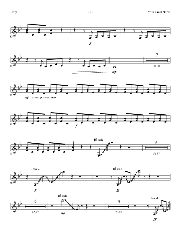Your Great Name (Choral Anthem SATB) Harp (Lillenas Choral / Arr. Gary Rhodes)