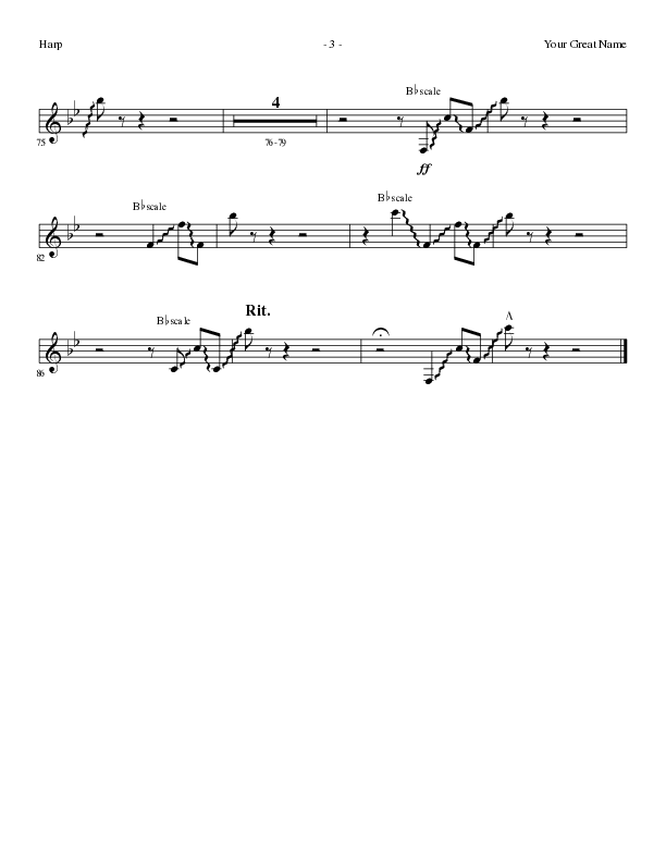 Your Great Name (Choral Anthem SATB) Harp (Lillenas Choral / Arr. Gary Rhodes)