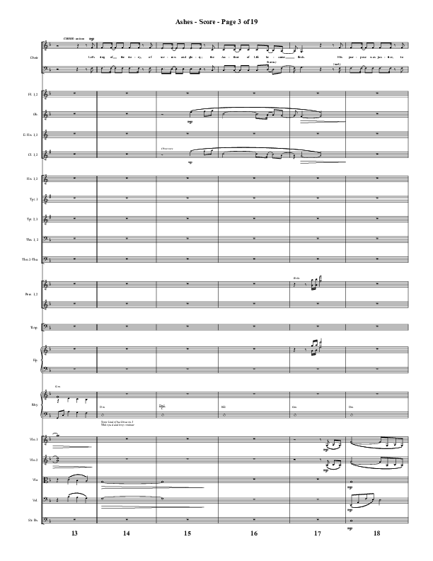 Ashes (Choral Anthem SATB) Conductor's Score (Word Music Choral / Arr. J. Daniel Smith)