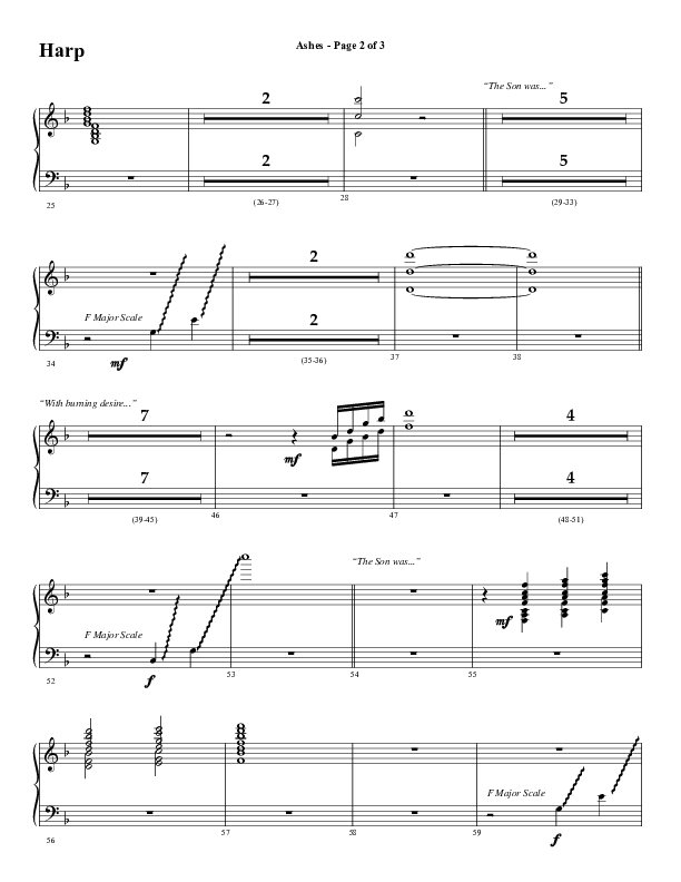 Ashes (Choral Anthem SATB) Harp (Word Music Choral / Arr. J. Daniel Smith)
