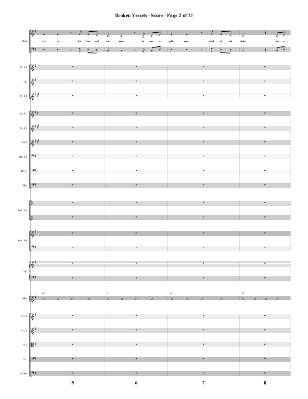 Broken Vessels (Amazing Grace) (Choral Anthem SATB) Orchestration (Word Music Choral / Arr. Tim Paul)