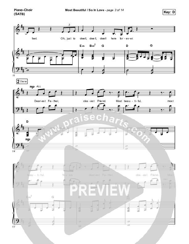 Most Beautiful / So In Love Piano/Vocal (SATB) (Maverick City Music / Chandler Moore)