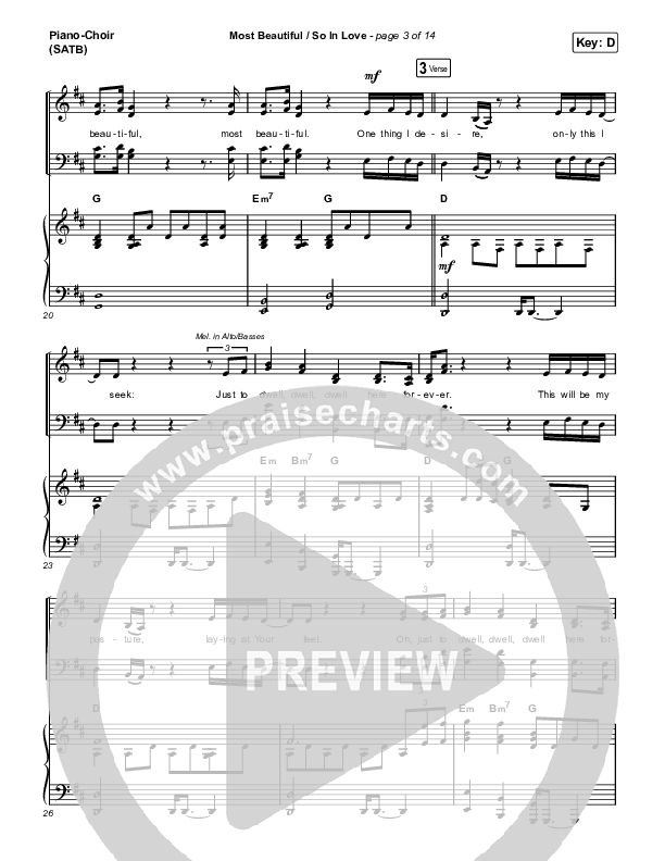 Most Beautiful / So In Love Piano/Vocal (SATB) (Maverick City Music / Chandler Moore)