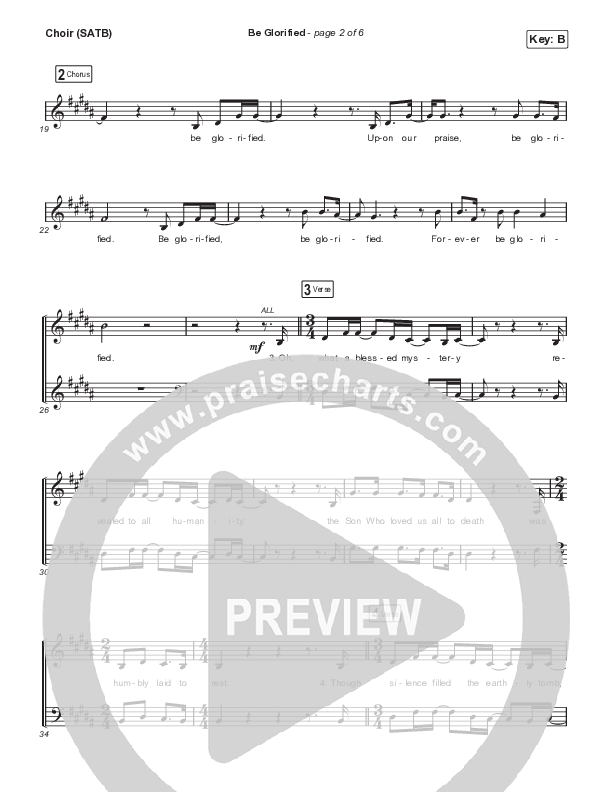 Be Glorified Choir Sheet (SATB) (Lindy Cofer / Circuit Rider Music)
