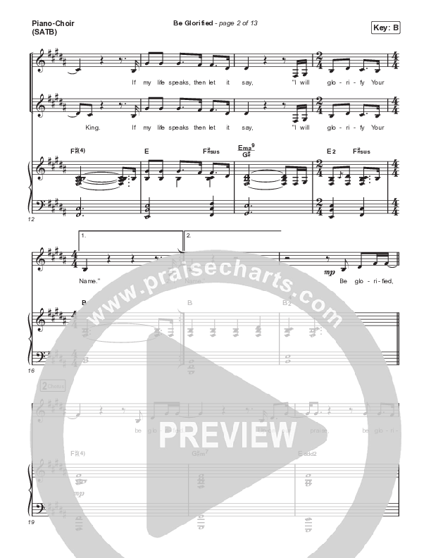 Be Glorified Piano/Vocal (SATB) (Lindy Cofer / Circuit Rider Music)