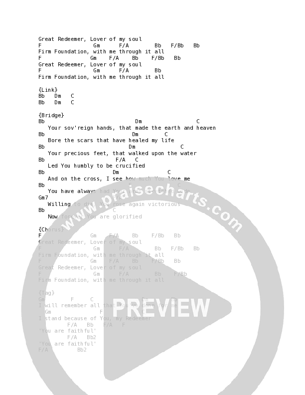 Great Redeemer (Live) Chord Chart (Songs From The Soil / Sophia Rebekah Mitchell / Steph Macleod)