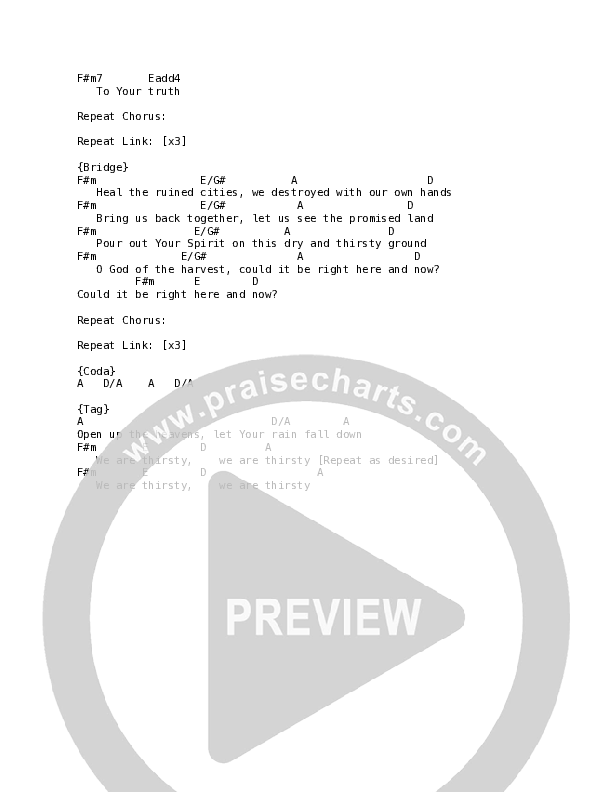 Send The Rain (Live) Chord Chart (Songs From The Soil / Kate Cooke / Nathan Jess)