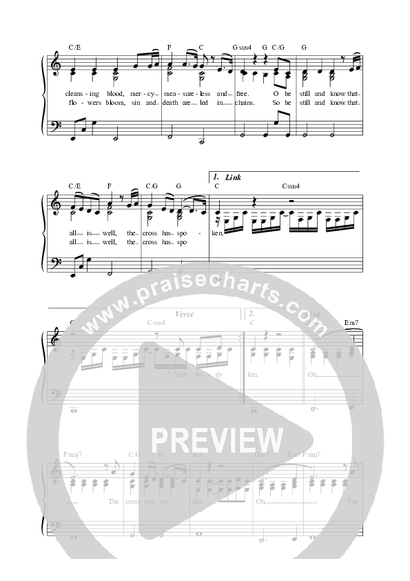 The Cross Has Spoken (Live) Lead Sheet Melody (Songs From The Soil / Marc James / Lucy Grimble)