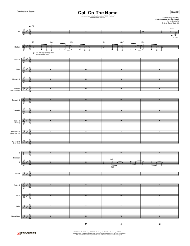 Call On The Name (Live) Conductor's Score (Cody Carnes)
