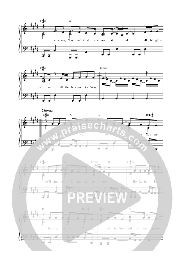 Holy (Endless Praise) (Live) Lead Sheet Melody (ICF Worship)