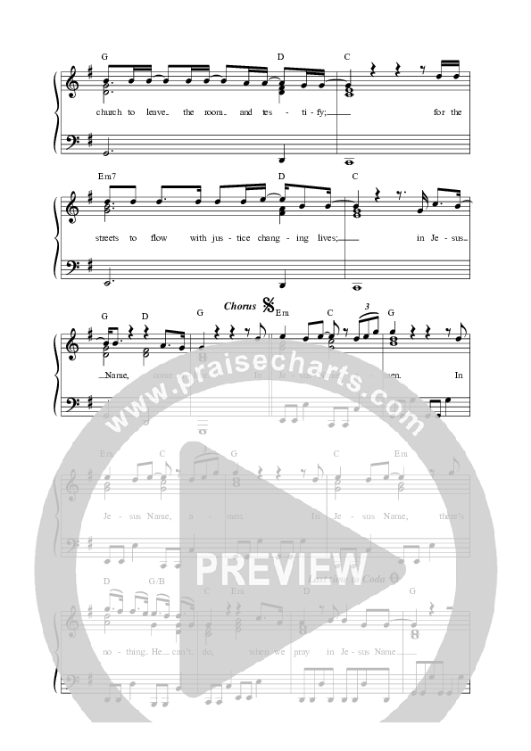When We Pray (Acoustic) Lead Sheet Melody (Citizens)