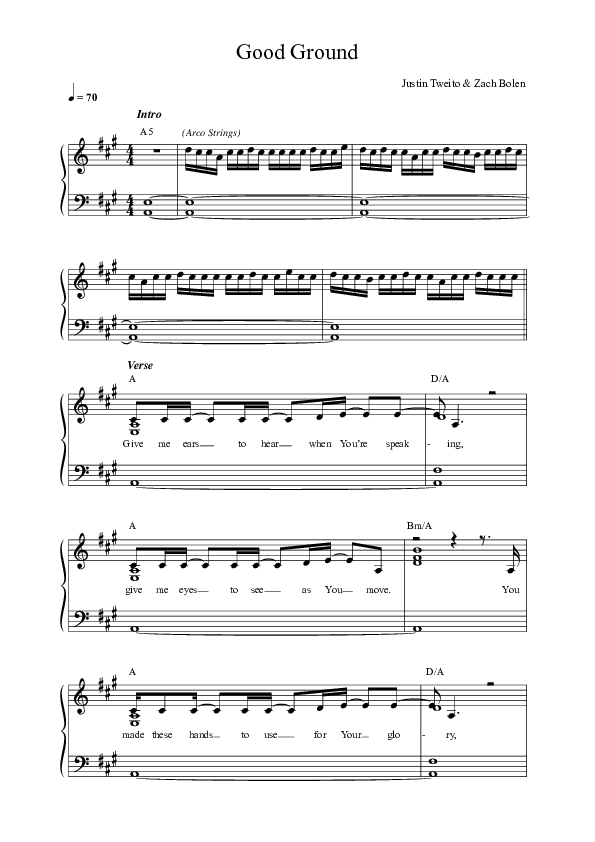 Good Ground (Acoustic) Lead Sheet Melody (Citizens)