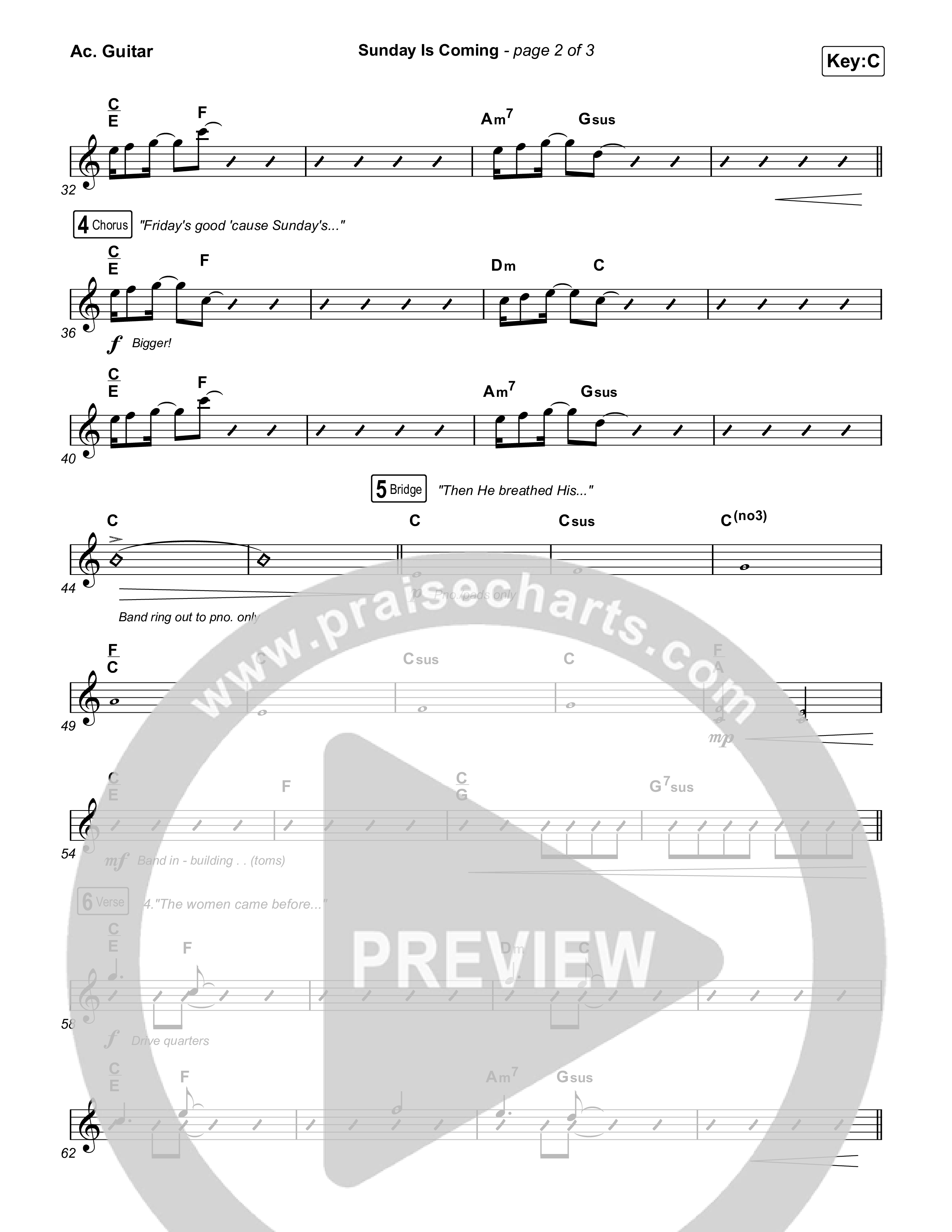 Sunday Is Coming Acoustic Guitar (The Worship Initiative / John Marc Kohl)